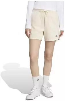 Adidas 3-Stripe Studio Fleece Shorts, Loose Fit (LF0096) wonder white
