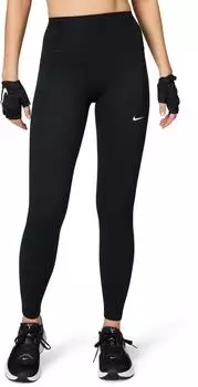 Nike One full-length leggings with seamless front and high waist women's HJ9195 black