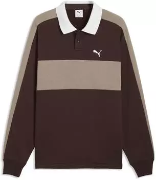 Puma T7 Relaxed Polo Sweatshirt mit Rundhalsausschnitt (636728_33) chocolate fondue braun