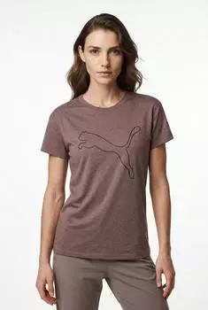 Puma Tad Essential Heather Logo Trainingsshirt (525893) raisin heather