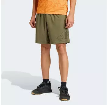 Adidas Workout Essentials Base Pique Big Logo Bermuda Shorts (89890466) olive strata