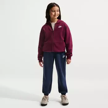 Nike Sportswear Club Fleece lockere Hose f&uuml;r &auml;ltere Kinder (M&auml;dchen) (IQ6116) midnight navy/white