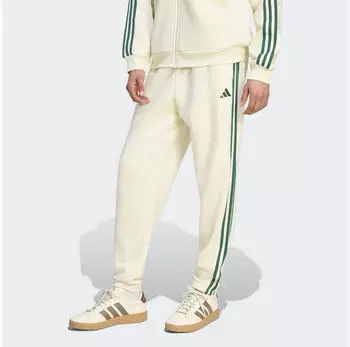 Adidas Essentials 3-Streifen Sporthose, schmal zulaufend mit B&uuml;ndchen (17300326) ivory/collegiate green
