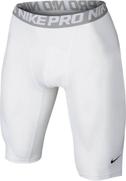 Nike Pro Cool Shorts 23 cm white / matte silver / black