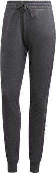 Adidas Essentials Linear Pants Women dark grey heather/true pink