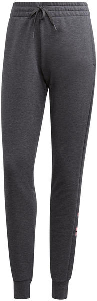 Adidas Essentials Linear Pants Women dark grey heather/true pink