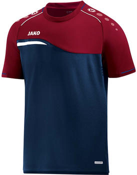 JAKO T-Shirt Competition 2.0 Men marine/wine red