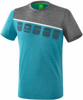 Erima 1081906-S, Erima Sport-Tshirt 5C (100% Polyester) blau/grau Herren,...