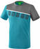 Erima 5-C T-Shirt Men oriental blue melange/grey melange/white
