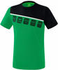 erima 1081905, erima 5-C T-Shirt smaragd/black/white 128 Weiß Herren