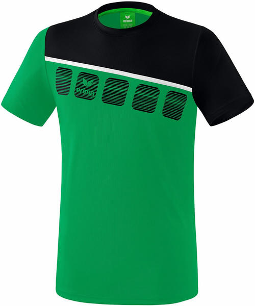 Erima 5-C T-Shirt Men emerald/black/white