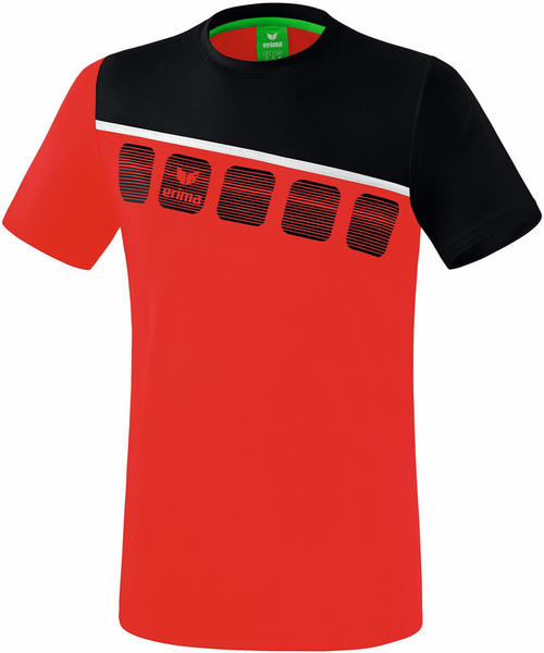Erima 5-C T-Shirt Men red/black/white