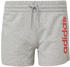 Adidas Women Essentials Linear Logo Shorts medium grey heather/core pink