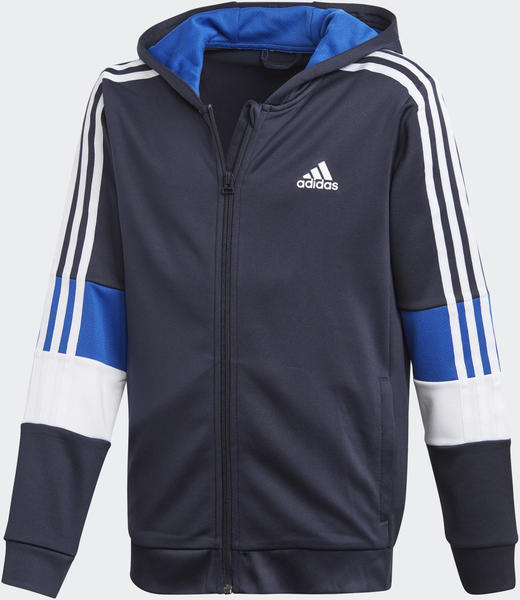 Adidas Must Haves AEROREADY 3-Stripes Hooded Jacket Kids legend ink/white/royal blue (GE0560)