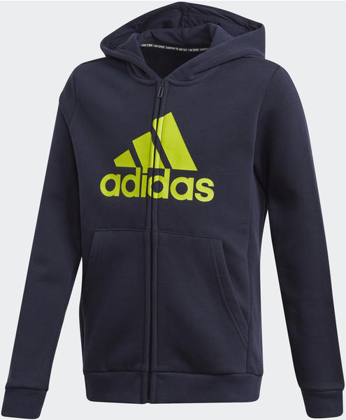 Adidas Must Haves Fleece Full-Zip Hooded Jacket Kids legend ink/semi solar slime (GE0645)