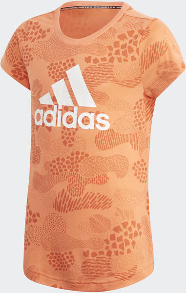 Adidas Must Haves Graphic T-Shirt Kids semi coral/glory amber/white (FM6505)