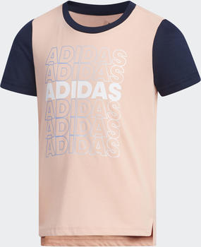 Adidas T-Shirt Kids glow pink/collegiate navy/collegiate navy (EH4083)
