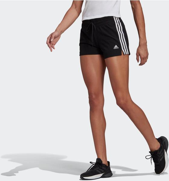 Adidas Essentials Slim 3-Stripes Shorts Black/White (GM5523)