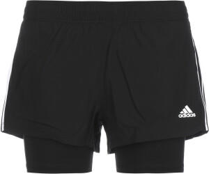 Adidas Pacer 3-Stripes Woven Two-in-One Shorts black/white