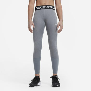 Nike Pro Big Girls Leggings (DA1028) carbon heather/white