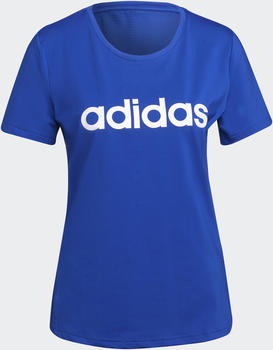 Adidas Women Training Design 2 Move Logo T-Shirt bold blue/white jersey (H28852)