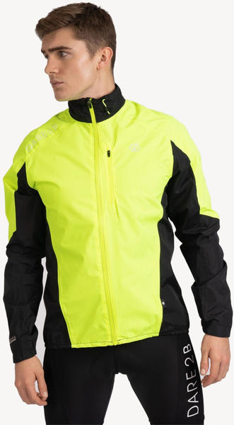 Dare2b Mediant Waterproof Cycling Jacket fluro yellow black