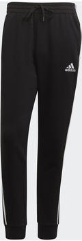 Adidas Essentials Fleece Tapered Cuff 3-Stripes Pants black/white