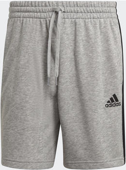 Adidas Essentials French Terry 3-Stripes Shorts medium grey heather/black