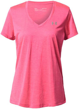 Under Armour Damen T-Shirt mit V-Ausschnitt UA Twist Tech electro pink