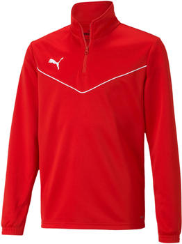 Puma teamRISE 1/4 Zip Top Jr puma red-puma white