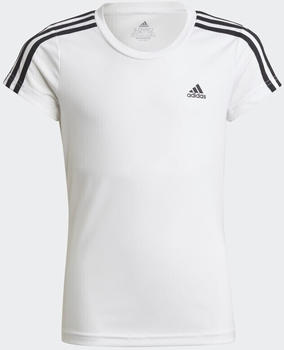 Adidas Girls' Designed 2 Move 3-Stripes T-Shirt (HM4471) white/black