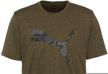 Puma Favourite Heather Cat Trainings-T-Shirt deep olive heather (522352-62)