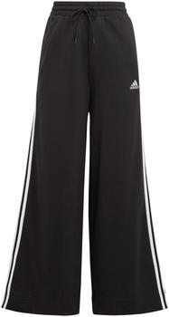 Adidas Essentials 3-Streifen French Terry Wide Hose (IC8775) schwarz/weß