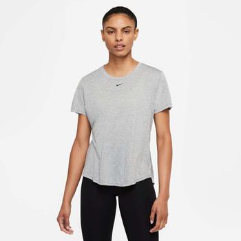 Nike Women Dri-FIT One Standard Fit SS Top (DD0638) particle grey/htr/black