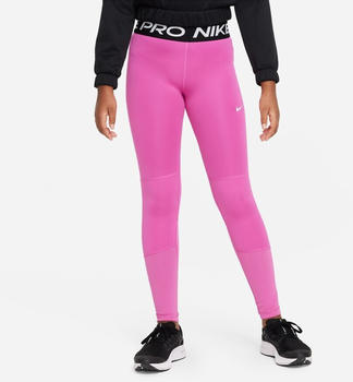 Nike Pro Big Girls Leggings (DA1028) active fuchsia/white