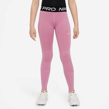 Nike Pro Big Girls Leggings (DA1028) elemental pink/white
