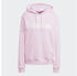 Adidas Women Training Essentials Linear Pullover Hoodie Clear Pink / White (IL3343)