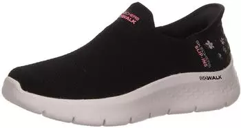 Skechers Go Walk Flex Sunset Rose Hands Free Slip-In Sneaker schwarz/rosa
