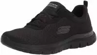 Skechers 149303;BBK, Skechers Flex Appeal 4.0 Sneaker Damen in black mesh-trim,