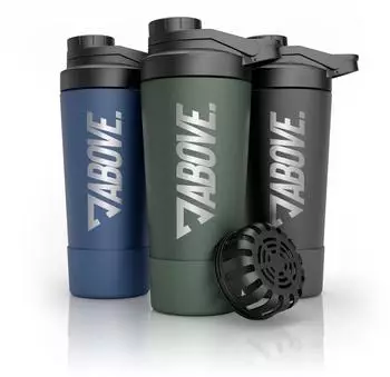 Above Protein Shaker Edelstahl 750ml, doppelwandig isoliert, olive (SHA-750-OLIVE)