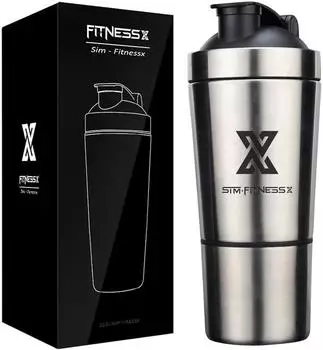 LuxusKollektion Protein Shaker Edelstahl 800ml