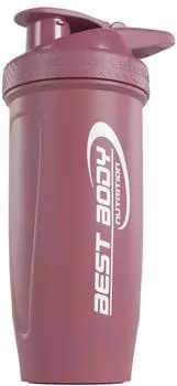 Best Body Nutrition Reforce Edelstahl-Proteinshaker mit Sieb, deep rose matt