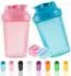 LuxusKollektion Protein Shaker Flasche 400ml, auslaufsicher, BPA-frei, 2er-Set