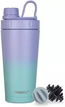 LuxusKollektion Protein Shaker Flasche isoliert, Edelstahl, 20oz