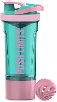 LuxusKollektion Protein Shaker 720ml mit Spiralkugel & Aufbewahrungsbox, BPA-frei