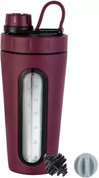 LuxusKollektion Protein Shaker Flasche Edelstahl 828ml, 2 Kugeln