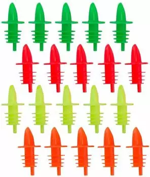Westmark Jet-Pour Ausgießer mit Luftröhrchen, Kunststoff, neonfarben, 20er-Set (411022E4)