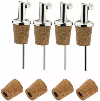 Westmark Inox Gastro Ausgießer Set, kurz, 4 Stück + 4 Ersatzkorken (457022E3)