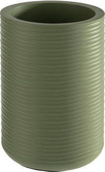 APS Beton Flaschenkühler geriffelt - mit möbelschonender Unterseite - für 0,7-1,5 Liter-Flaschen - Ø 13/10 cm, Höhe 19,5 cm, grün - grün Stein 36124