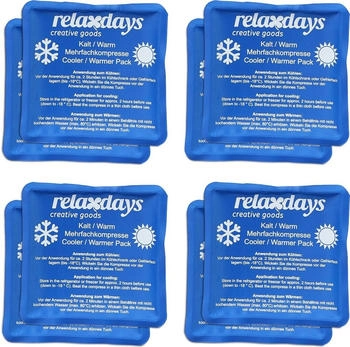 Relaxdays Kühlpads 8er-Set 11 x 11 cm blau (10045232_0)